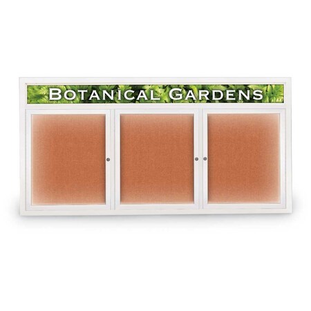 United Visual Products Open Faced Traditional Corkboard, 72x36" UV645A-BLACK-CINNABA